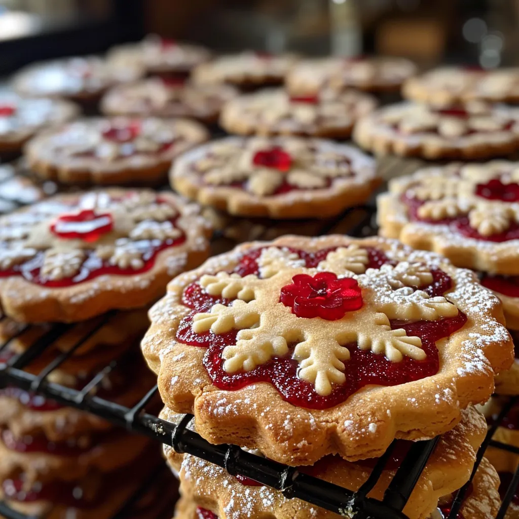 Linzer Cookies with Jam Filling - festive and classic holiday cookies!