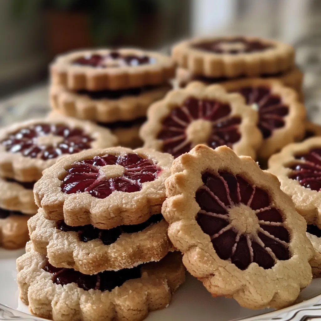 Linzer Cookies with Jam Filling - festive and classic holiday cookies!