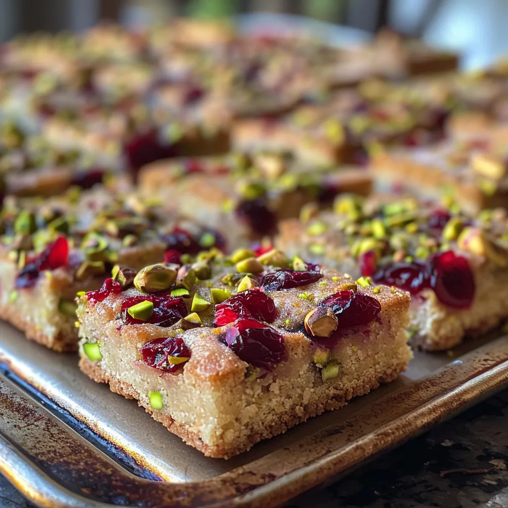 Cranberry Pistachio Shortbread Cookies