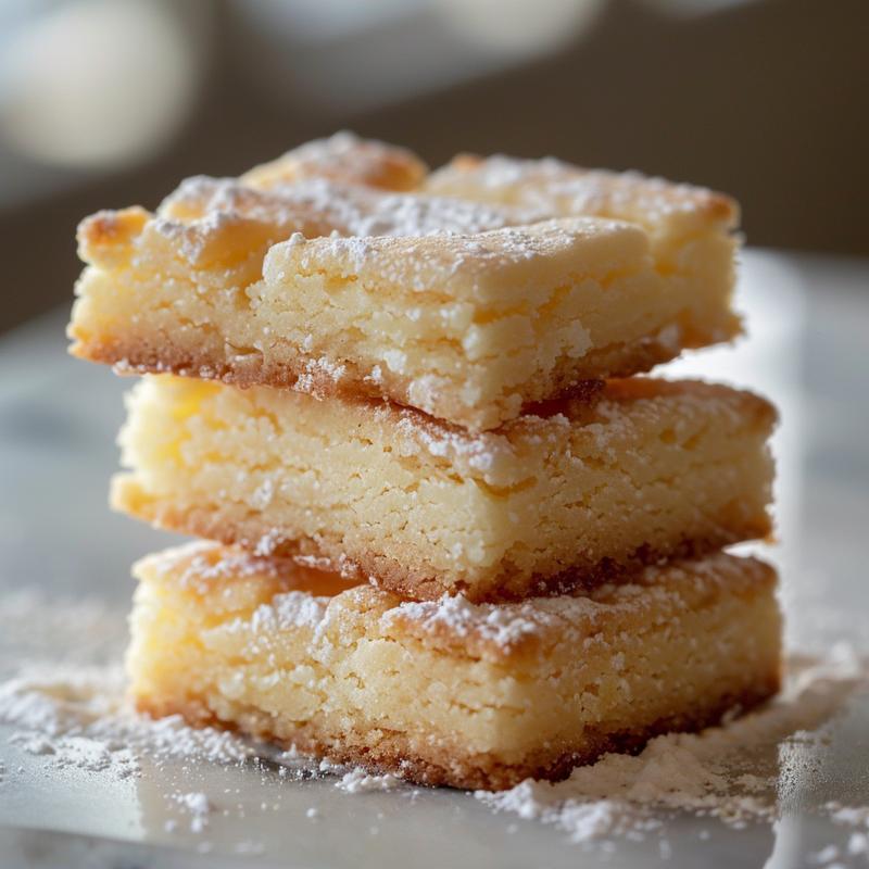 Stack of three flower-shaped shortbread cookies.