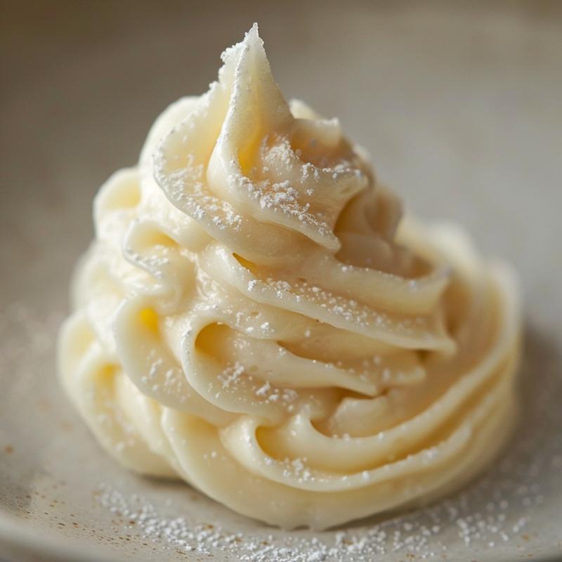 Close-up of different royal icing consistencies on a grey plate.
