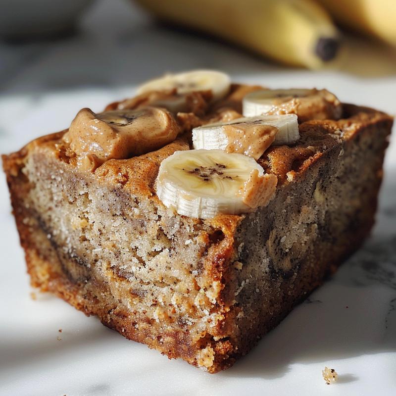 Close-up of gluten-free banana bread showing texture and ingredients.
